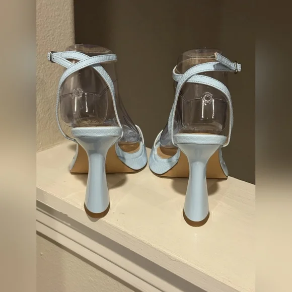 Elegant Light Blue Women's Heels - Picture 4 of 4